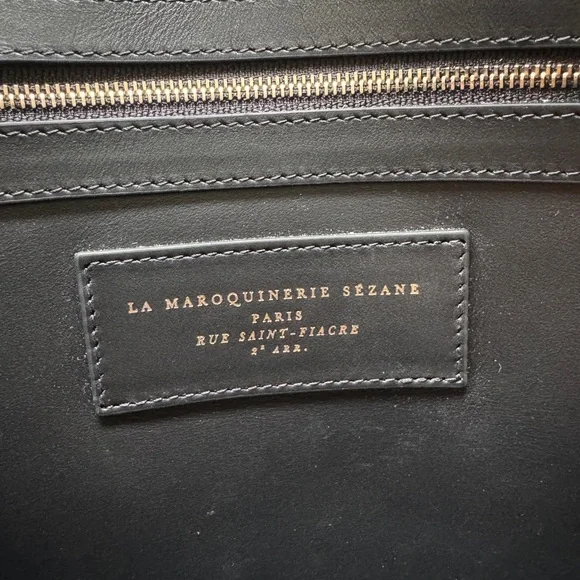 Sézane Red Mahogany The Tote Patent Leather Bag - Picture 7 of 9